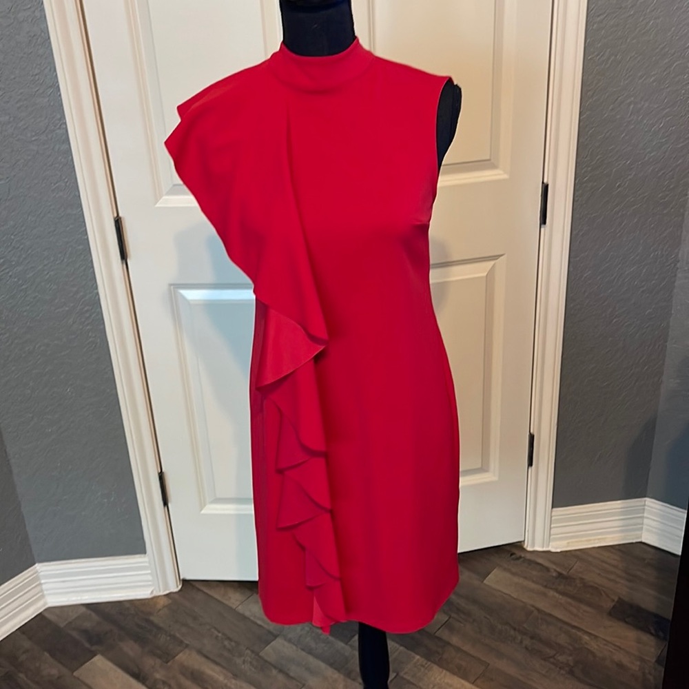 Ruffled red dress!